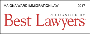 Maiona Ward Immigration Law - 2017 - Recognized by Best Lawyers - Badge